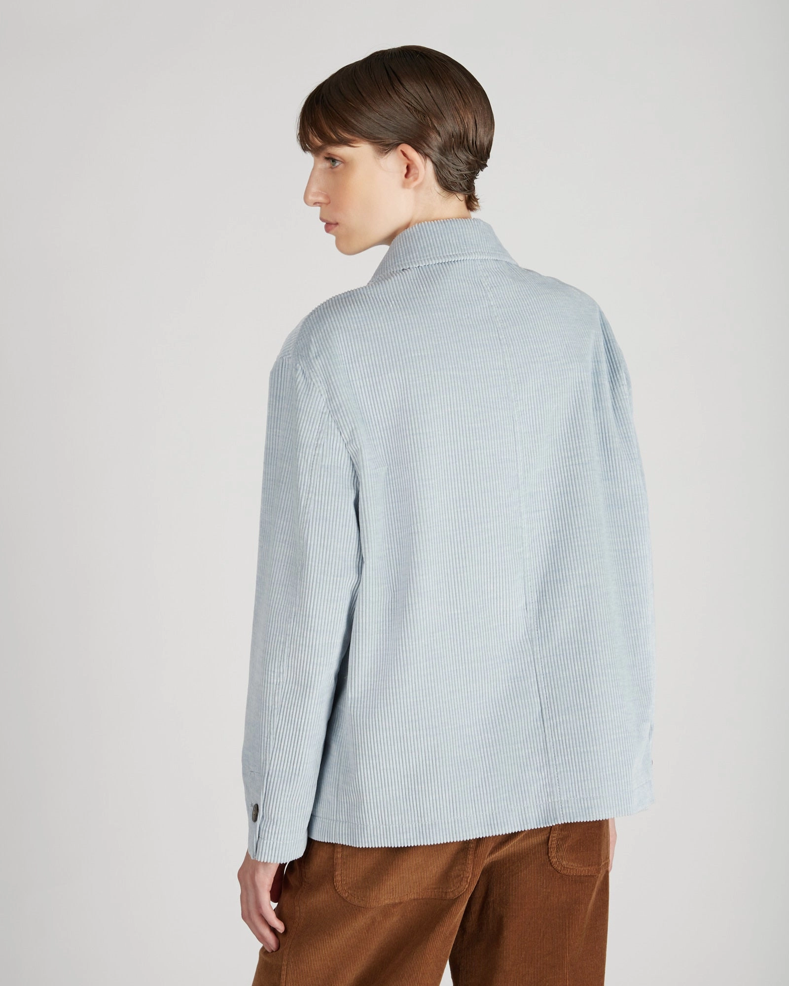 Adjustable Hood System Ergonomic Tailoring Wide fit corduroy blouson jacket