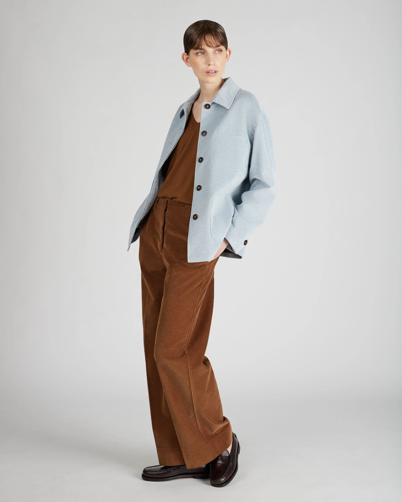 Wide fit corduroy blouson jacket Friction Resistant
