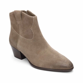 Fame Western Suede Bootie Neutral Foot Alignment Hiking Boots