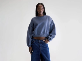 Fancy cropped crewneck sweatshirt (252 / W / BLUES) product keychain convenience