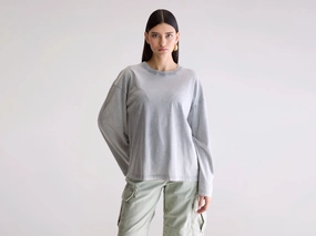 Tagless Collar Fandy long sleeve t-shirt (252 / W / IRON)