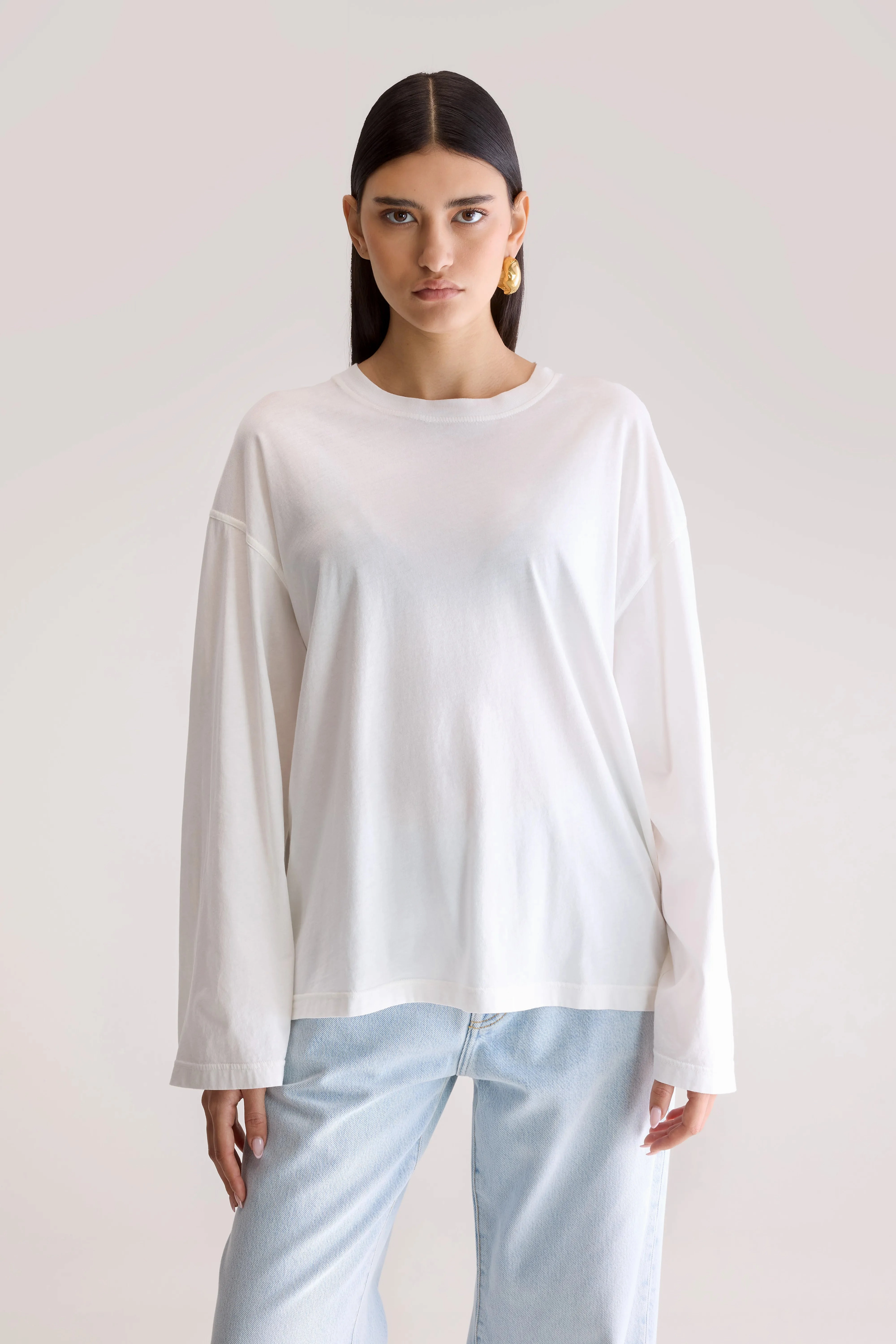 HeatRegulating Cozy Cardigan Fandy long sleeve t-shirt (252 / W / WHITE)