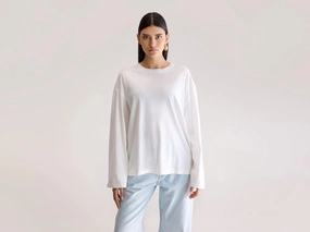 Fandy long sleeve t-shirt (252 / W / WHITE) Everyday Fashion