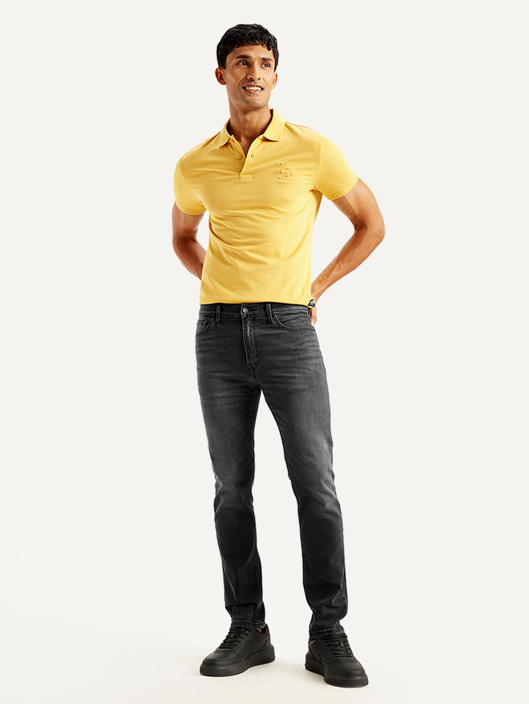 Moisture Wicking Technology Daily Clothing Men's 511 Charcoal Grey Slim Fit Mid Rise Jeans