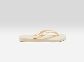 Top Senses Flip Flops for Women  (251 / W / ECRU) Practical