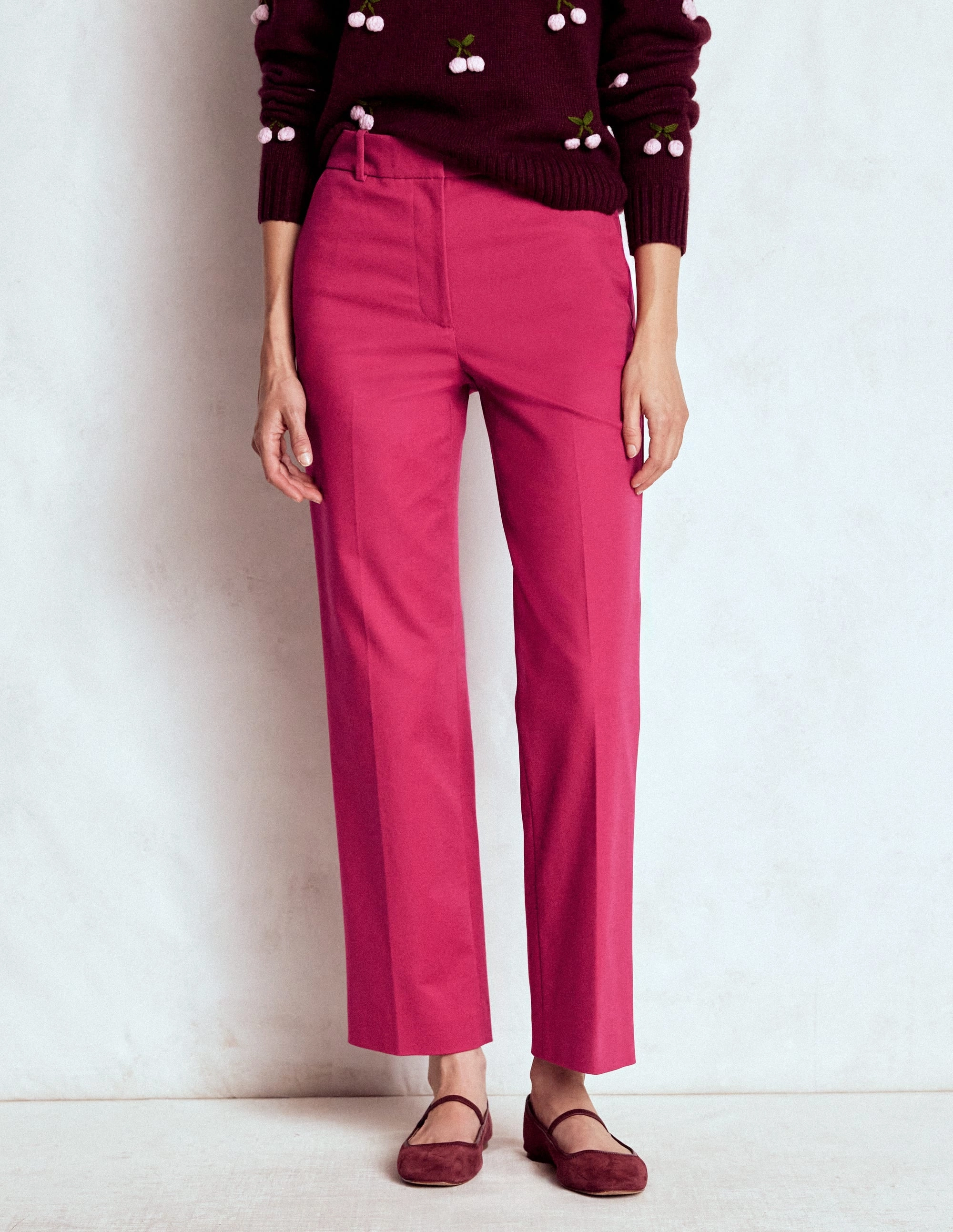 Urban Look Canonbury 7/8 Trousers-Bright Cherry