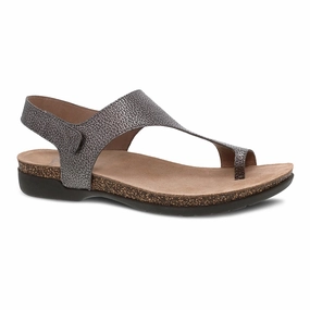 Reece T-Strap Slingback Sandal - Pewter Metallic Durable Design