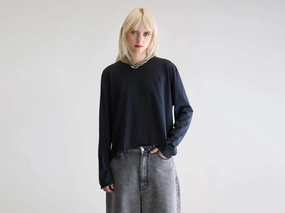 Multipurpose Layering Piece LightReflective Fercy long-sleeve t-shirt (252 / W / BLACK BLUE)