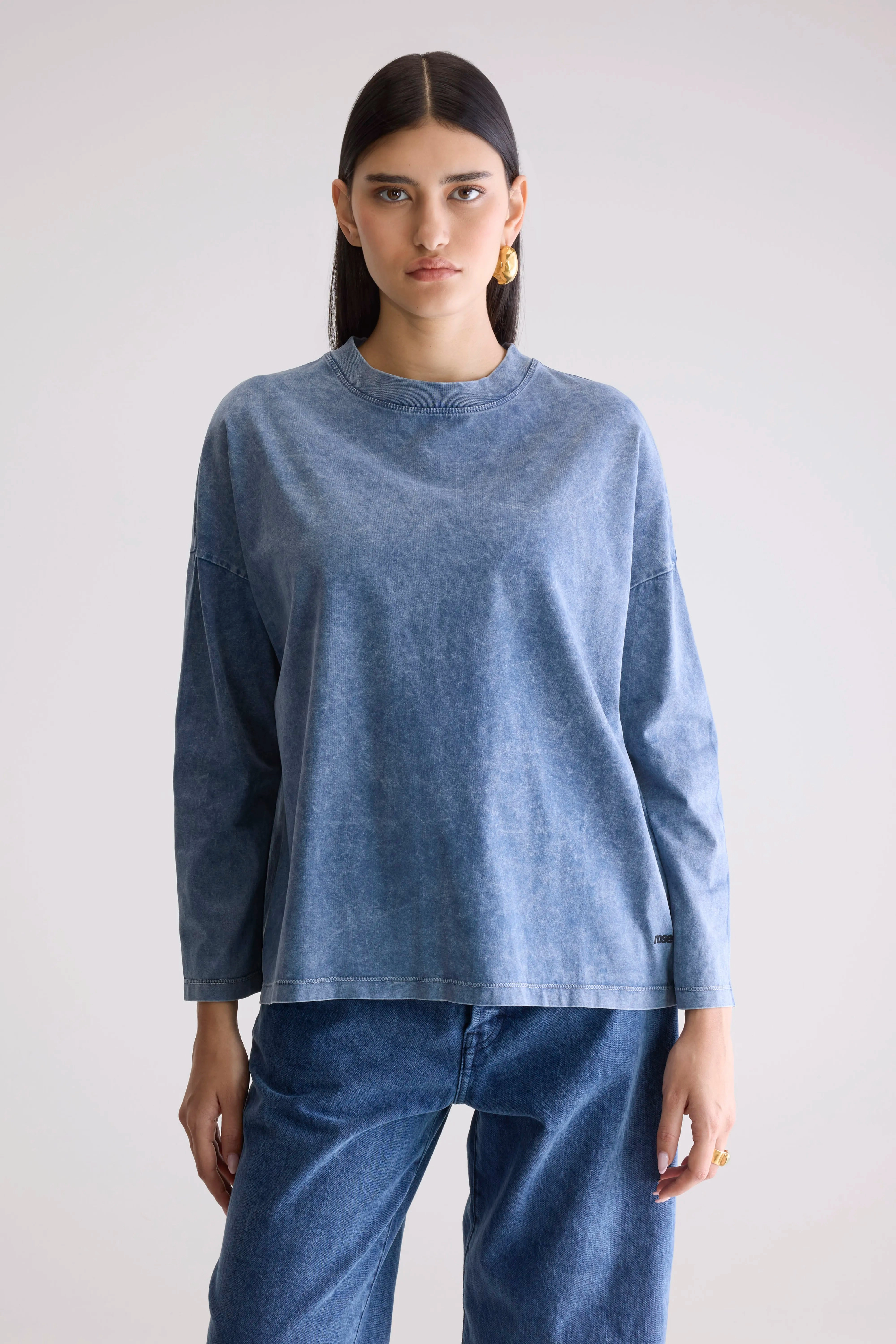 Filio long sleeve t-shirt (252 / W / BLUE JEANS) OversizedFit HighStretch