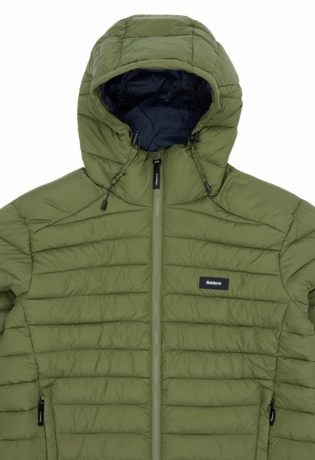 Finisterre Men's Nimbus Hooded Jacket - Deep Seagrass Stand Collar