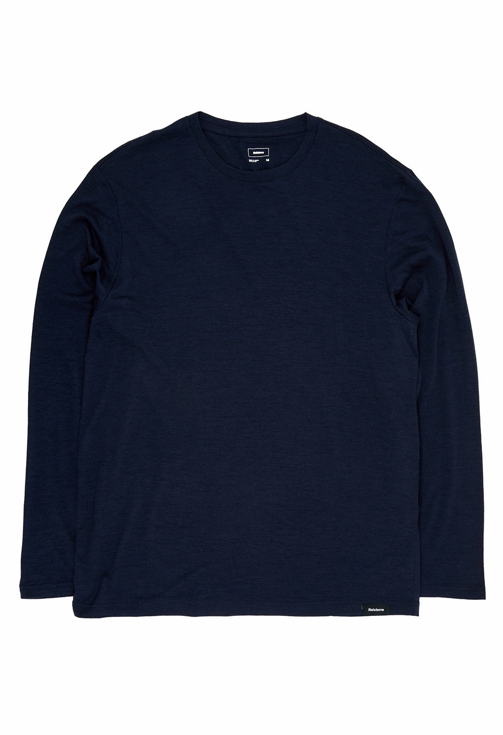 Finisterre Men's Seeker Merino Long Sleeve Tee - Navy Long Sleeve Yoga class