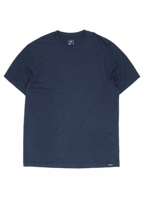 Comfortable fit Soft And Comfortable Finisterre Men's Seeker Merino Tee - Navy