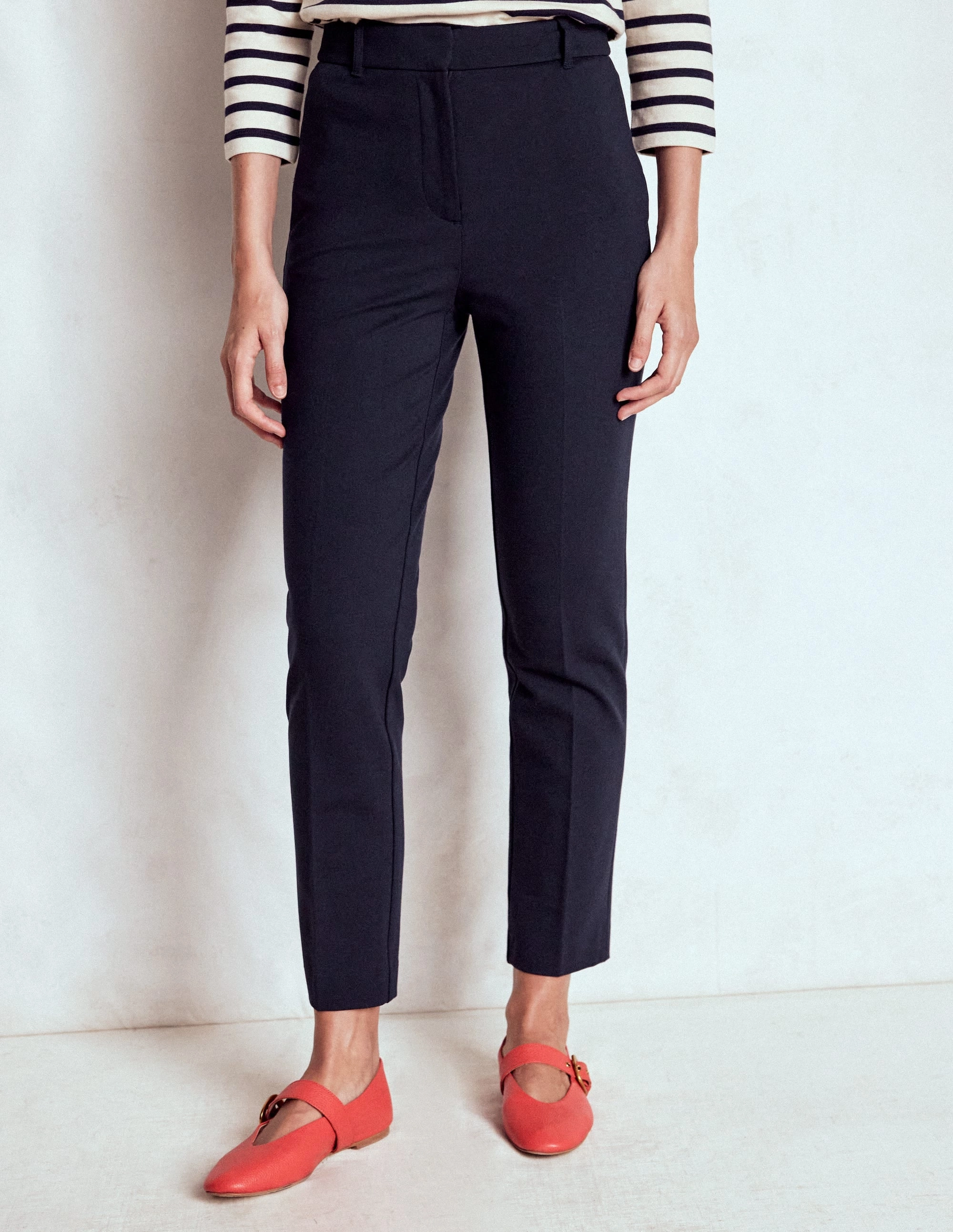 Layering Essential Highgate Ponte Trousers-Navy