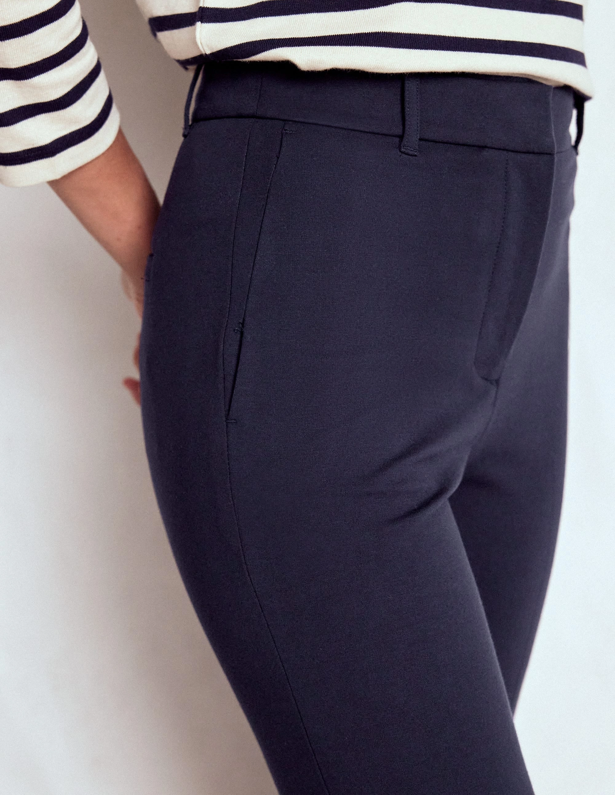 Highgate Ponte Trousers-Navy slim fit Stay Active