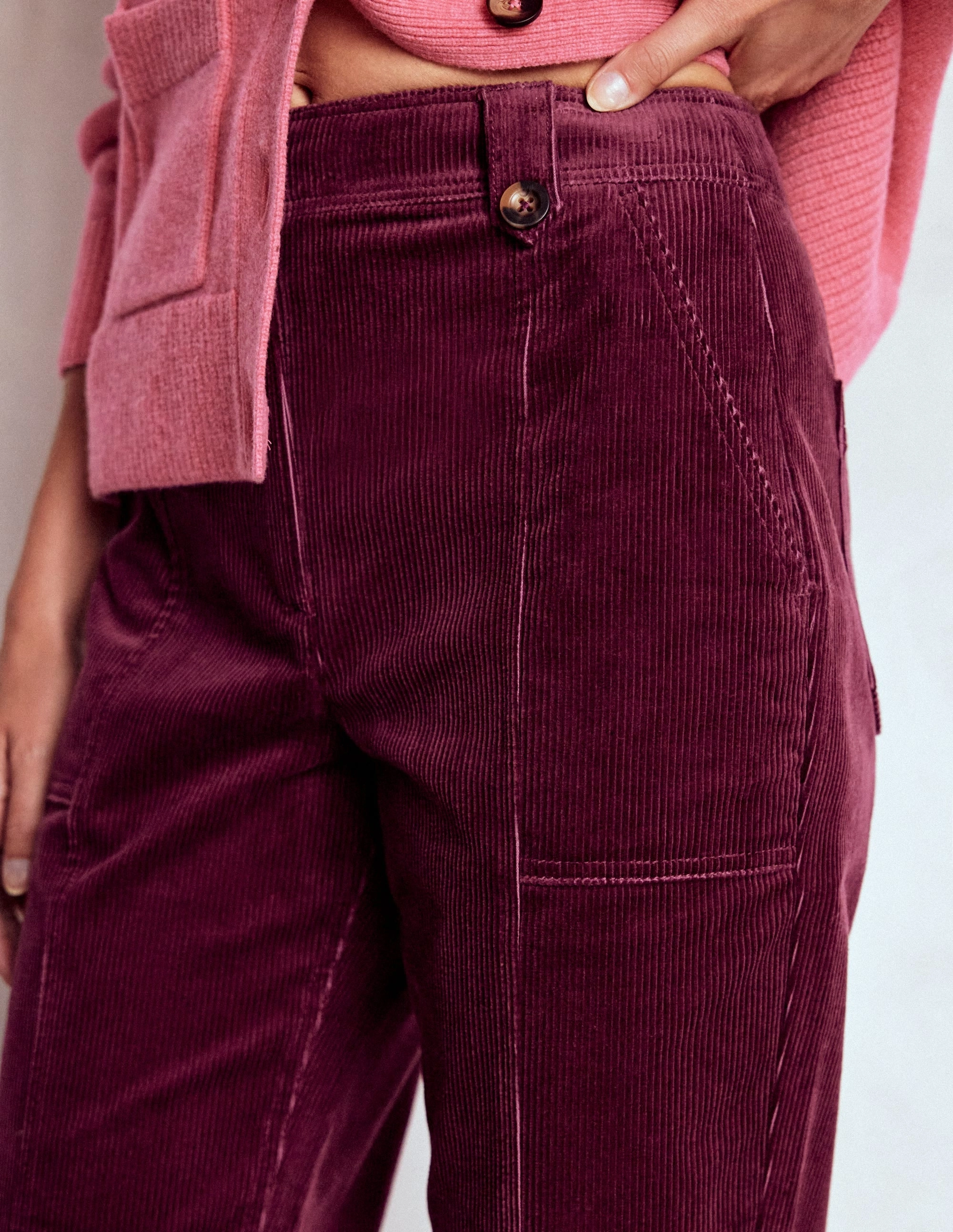 Pimlico Cord Trousers-Deep Wisteria Professional Wear Flexible Performance