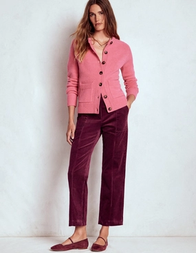 Pimlico Cord Trousers-Deep Wisteria BreathableMaterial Perfect Length