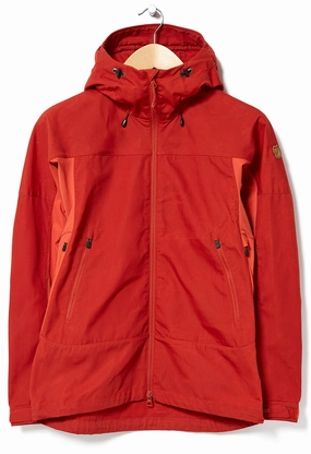 TearResistantOuter Double Stitch Reinforcement Fj?llr?ven Abisko Light Women's Trekking Jacket - Cabin Red