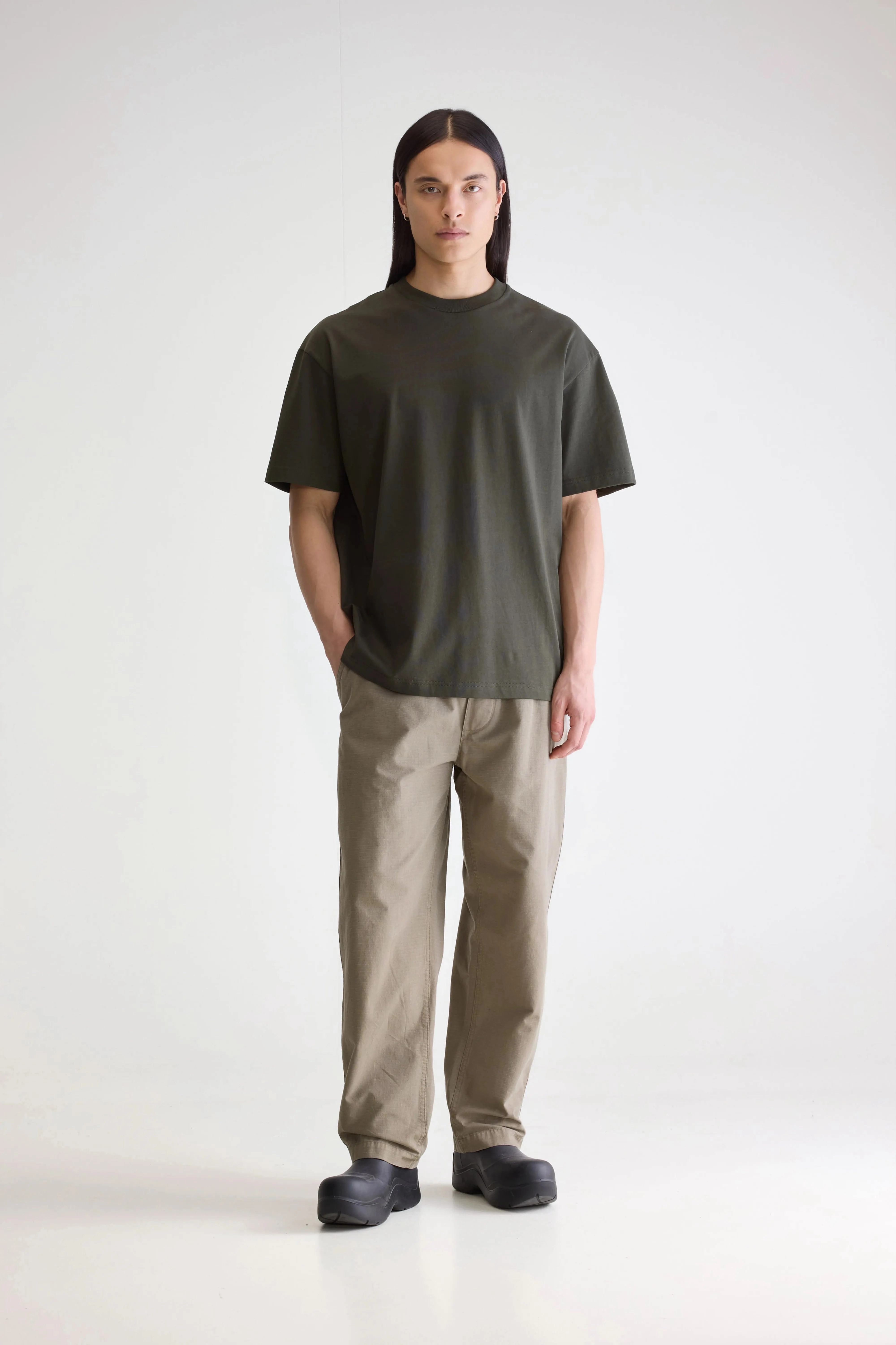 Vlugs short-sleeve t-shirt (252 / M / DARK OLIVE) Seamless Knit Design