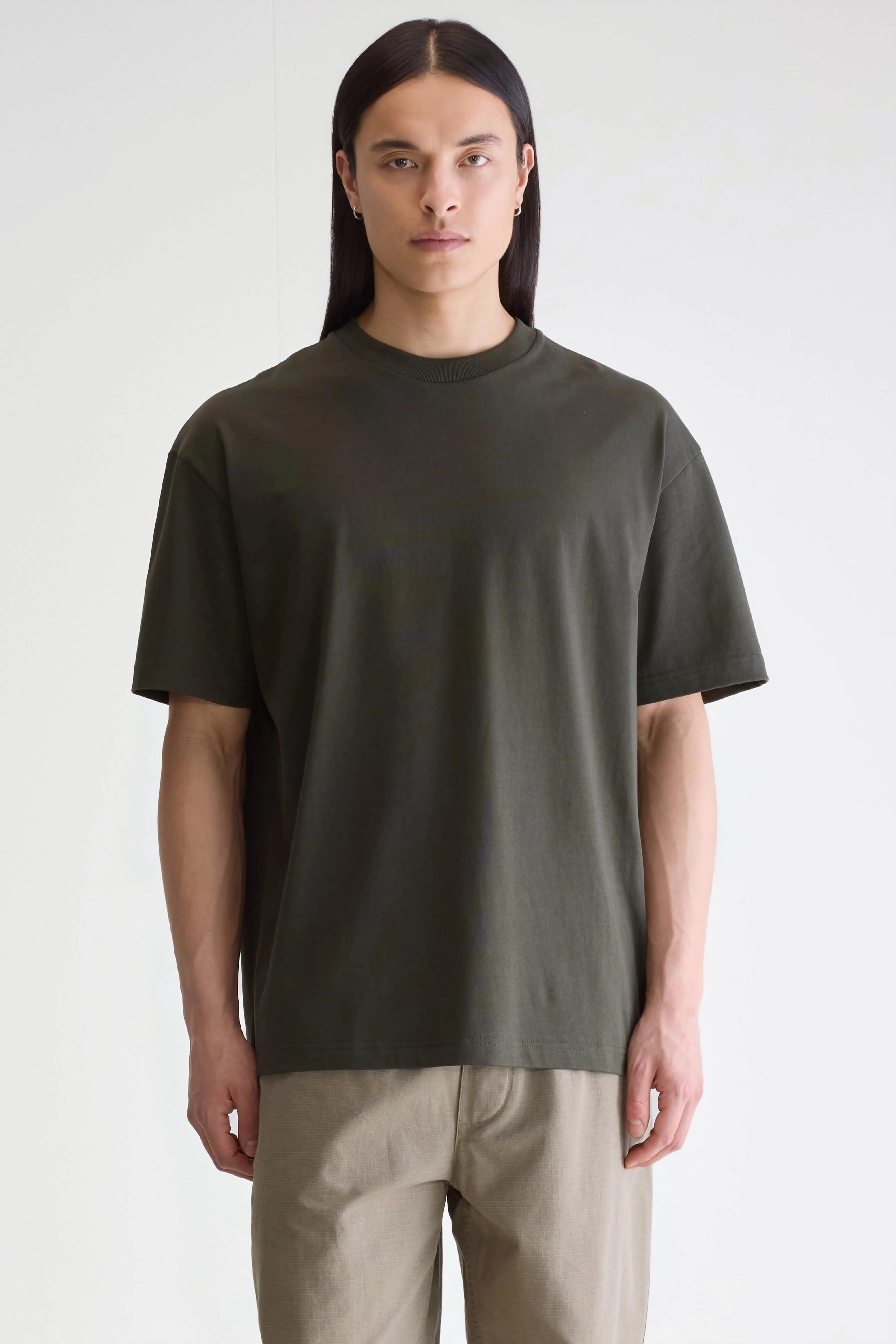 Denim Shirt RawEdgedDesign Vlugs short-sleeve t-shirt (252 / M / DARK OLIVE)