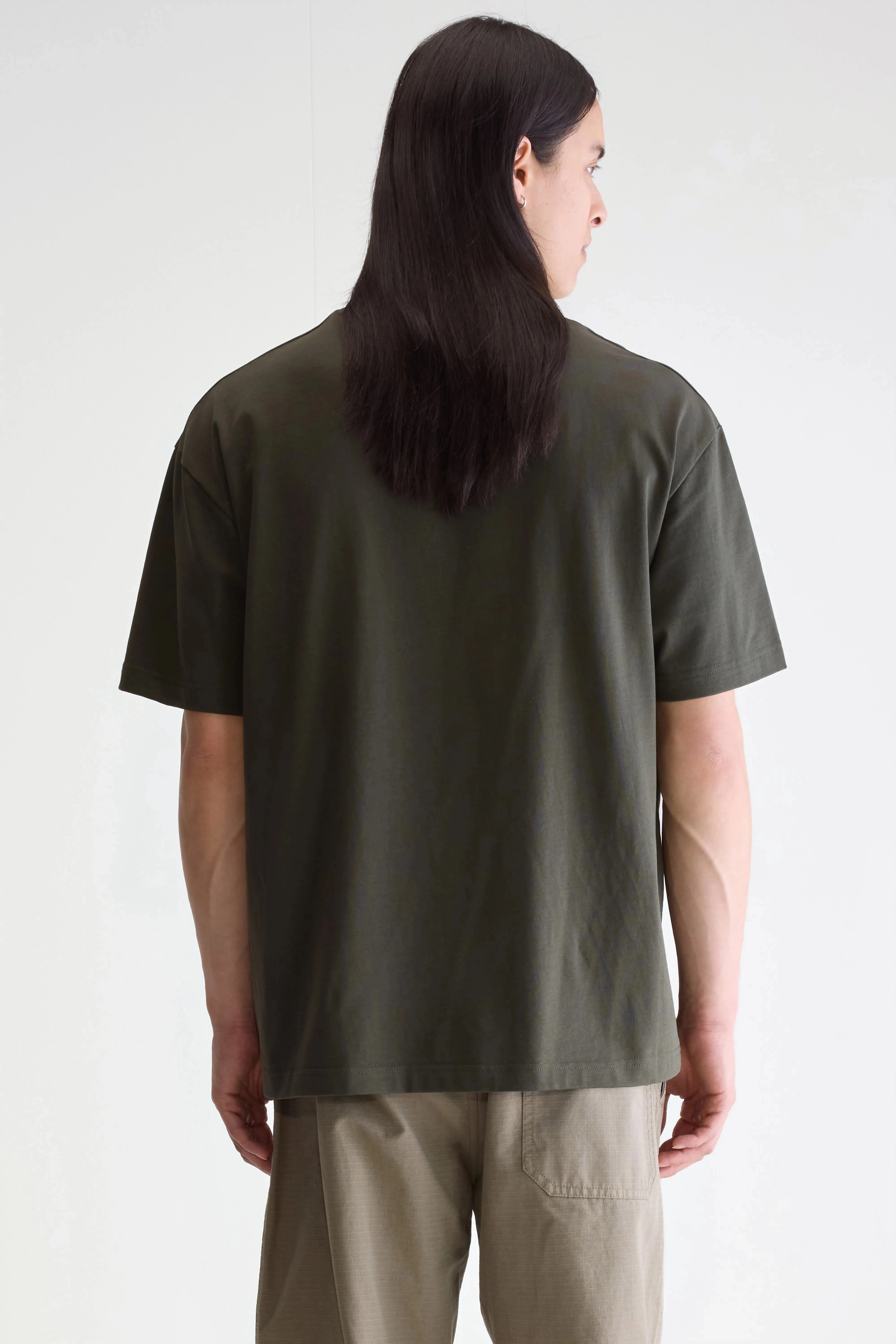 Vlugs short-sleeve t-shirt (252 / M / DARK OLIVE) Fashionable Fit Durable Color Retention