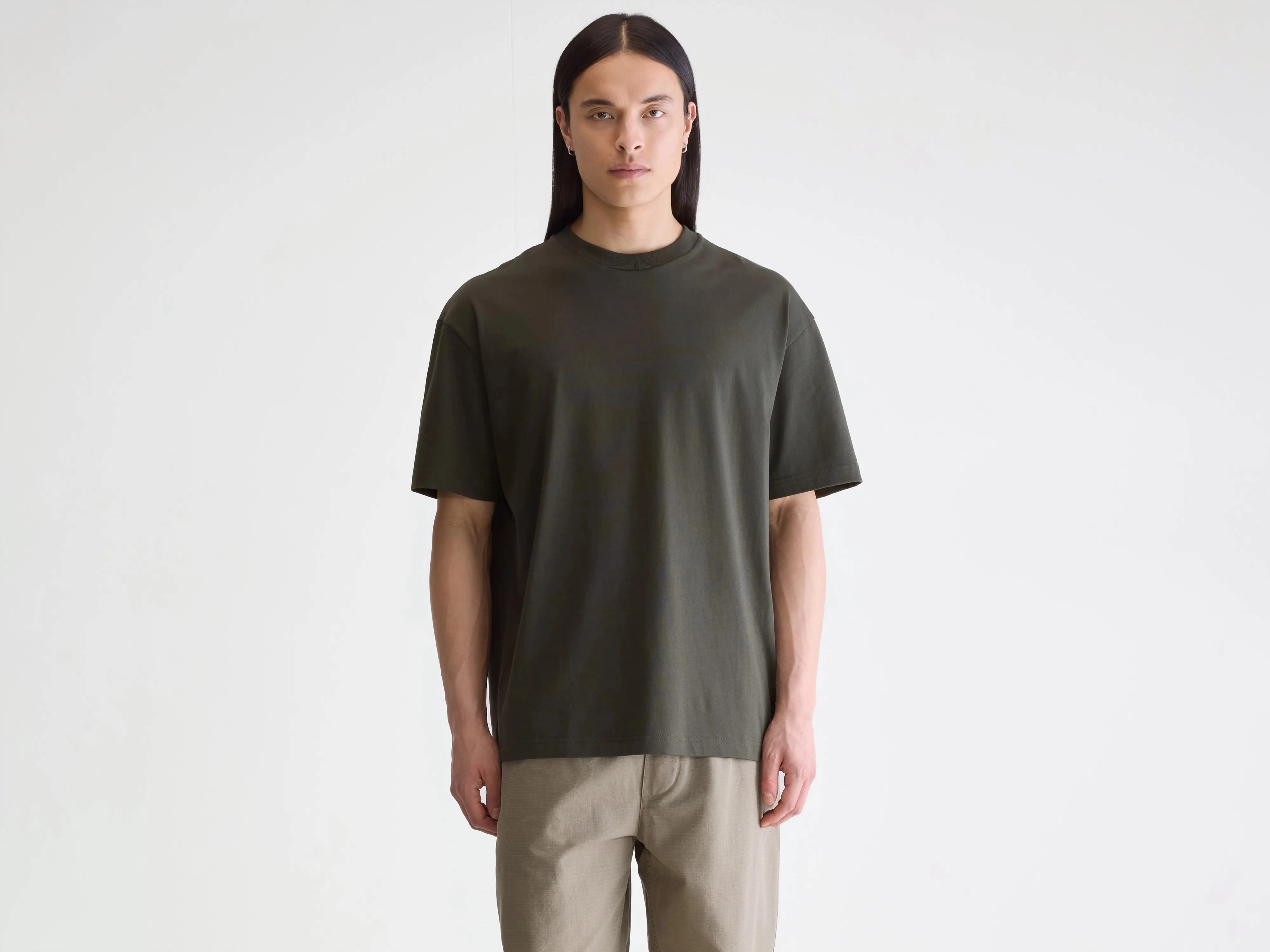 Vlugs short-sleeve t-shirt (252 / M / DARK OLIVE) RecycledBlend