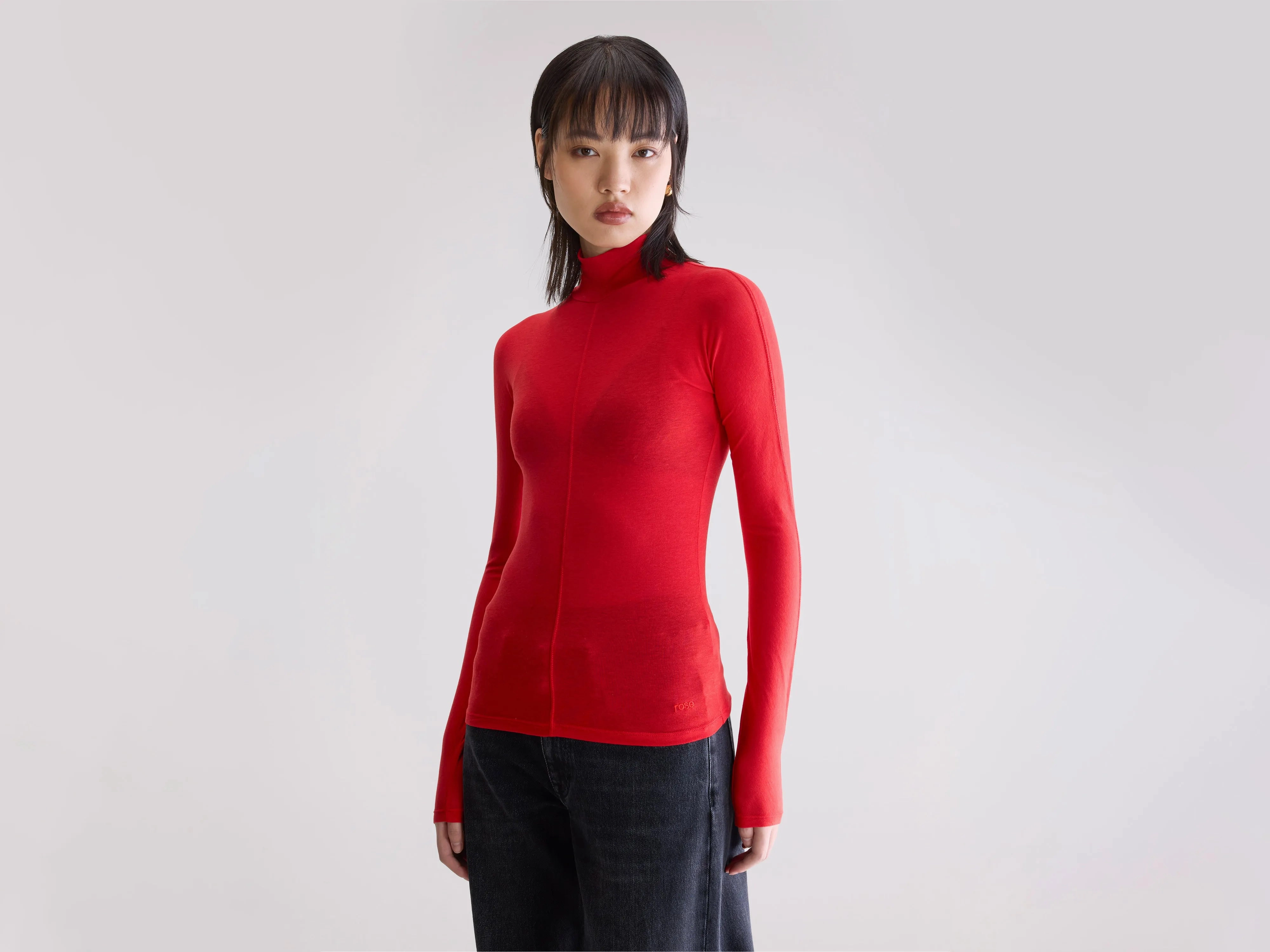 Flawy turtle neck t-shirt (252 / W / SANGUINE) Comfortable Look AbrasionResistant Surface