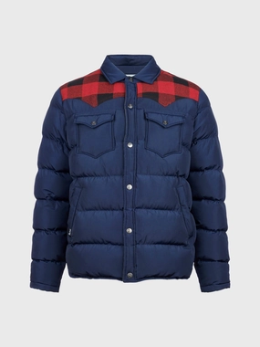 Lightweight Fabric Hidden Pocket System Rockford Jacket in Navy Blue