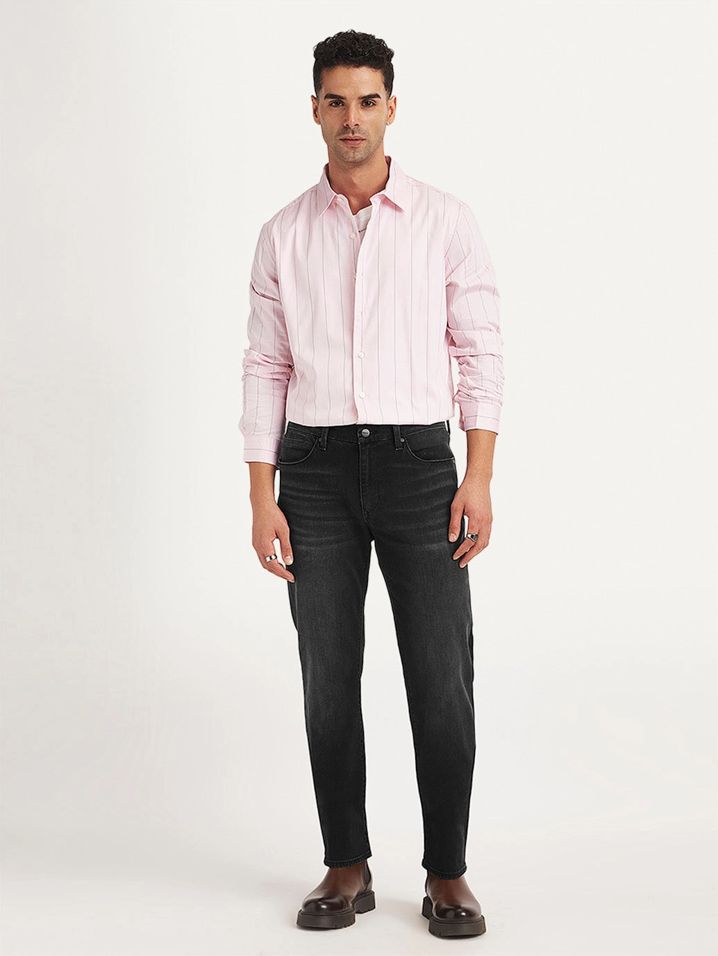 Men's Redloop 511 Black Slim Fit Mid Rise Jeans Style Statement