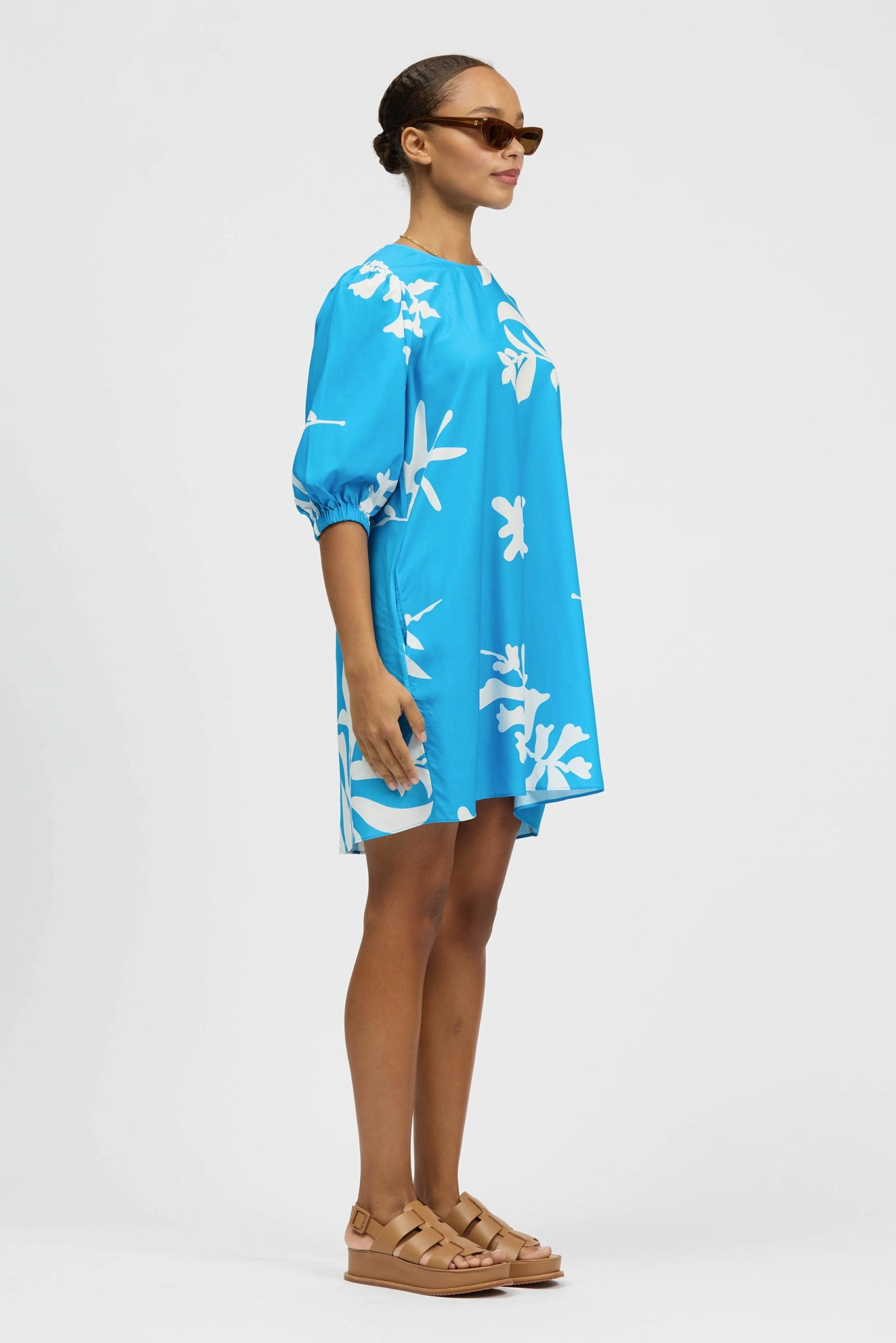 Sleek and Sleek Maria Dress Bosque Leaf Print