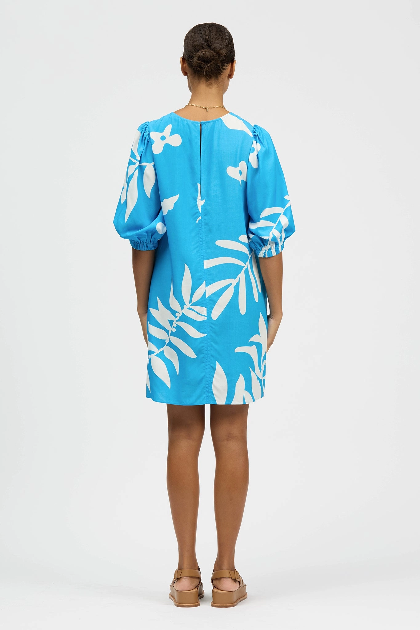 Maria Dress Bosque Leaf Print Plus Fit