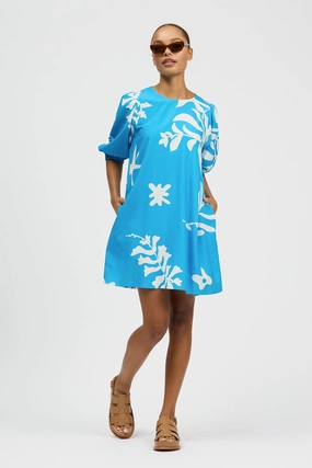 Light Drape Maria Dress Bosque Leaf Print