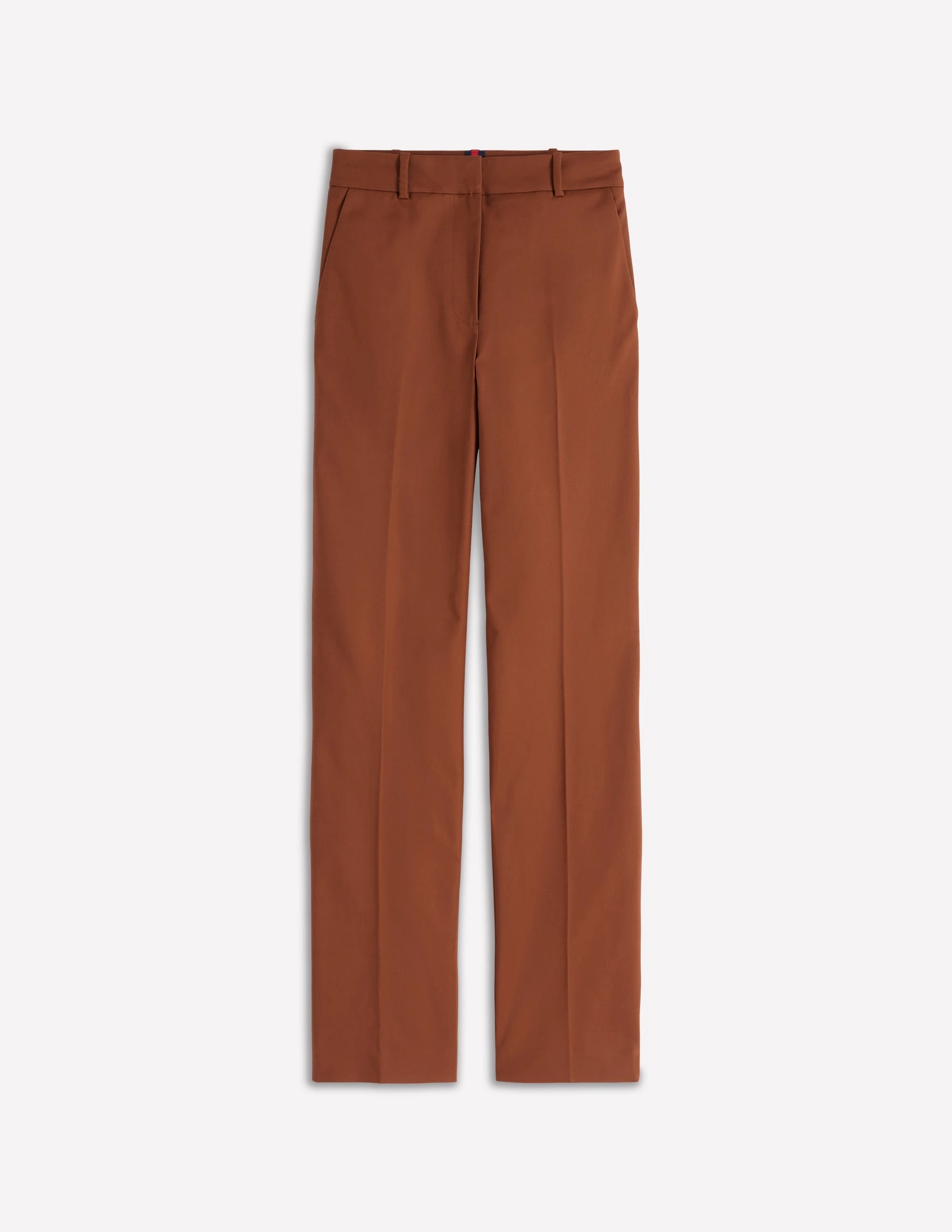 Sleek Cut Full Length Canonbury Trousers-Russet