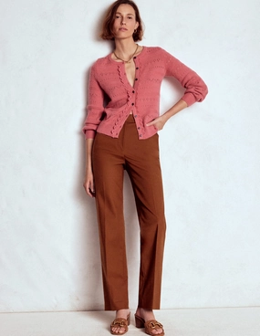 Light Fabric Full Length Canonbury Trousers-Russet