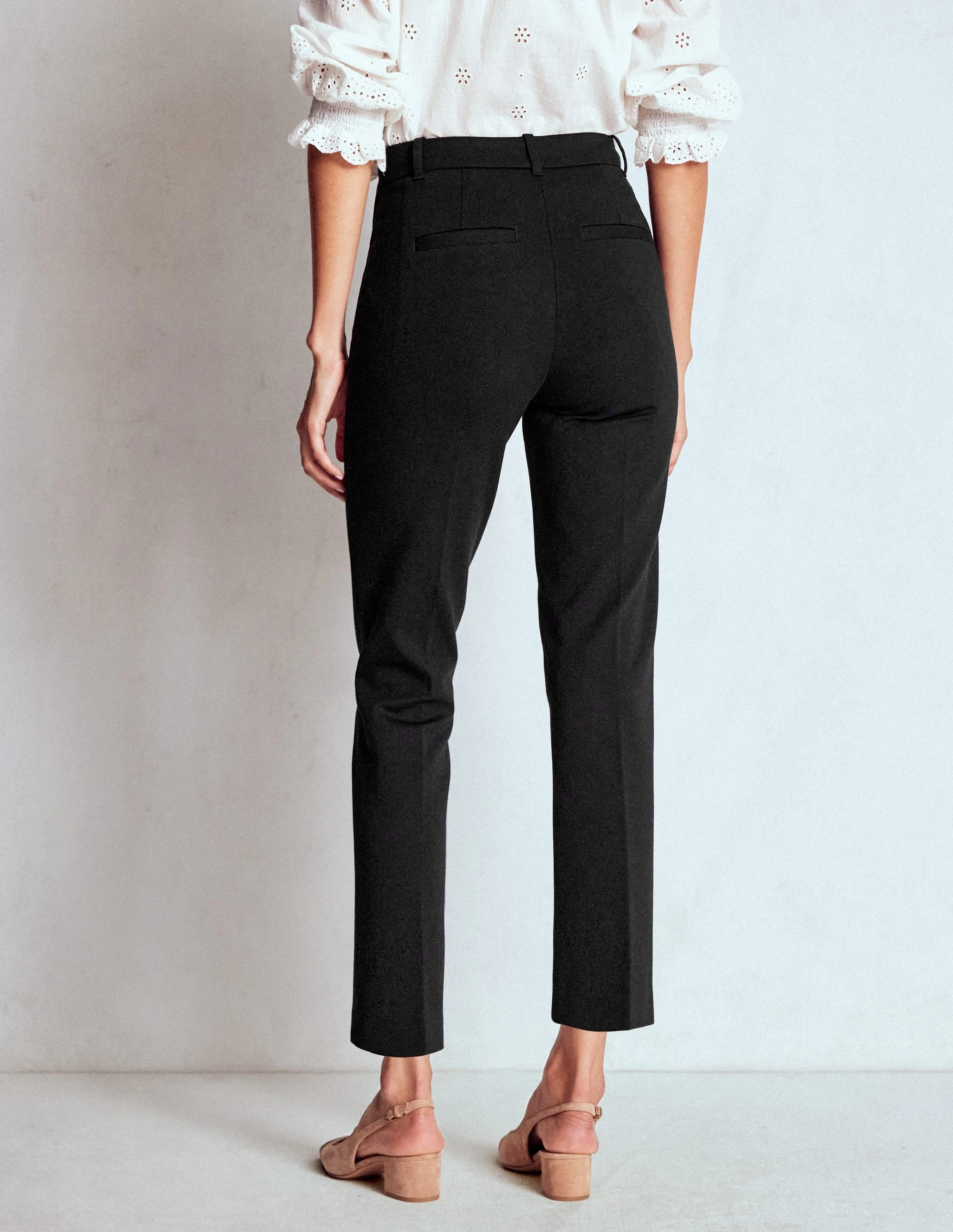 Highgate Ponte Trousers-Black Water resistant coating Lightweight Fit
