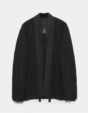 Stylish Design Soft Wear 4605 Hemp Hanten Shirt Black