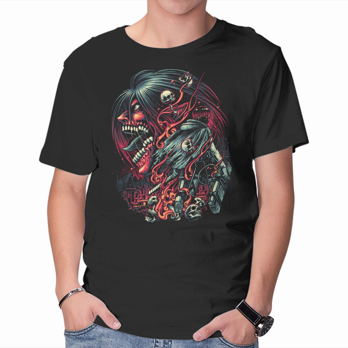 Sublimation Printed Collar Comfy Casual Wear Break the Walls Down