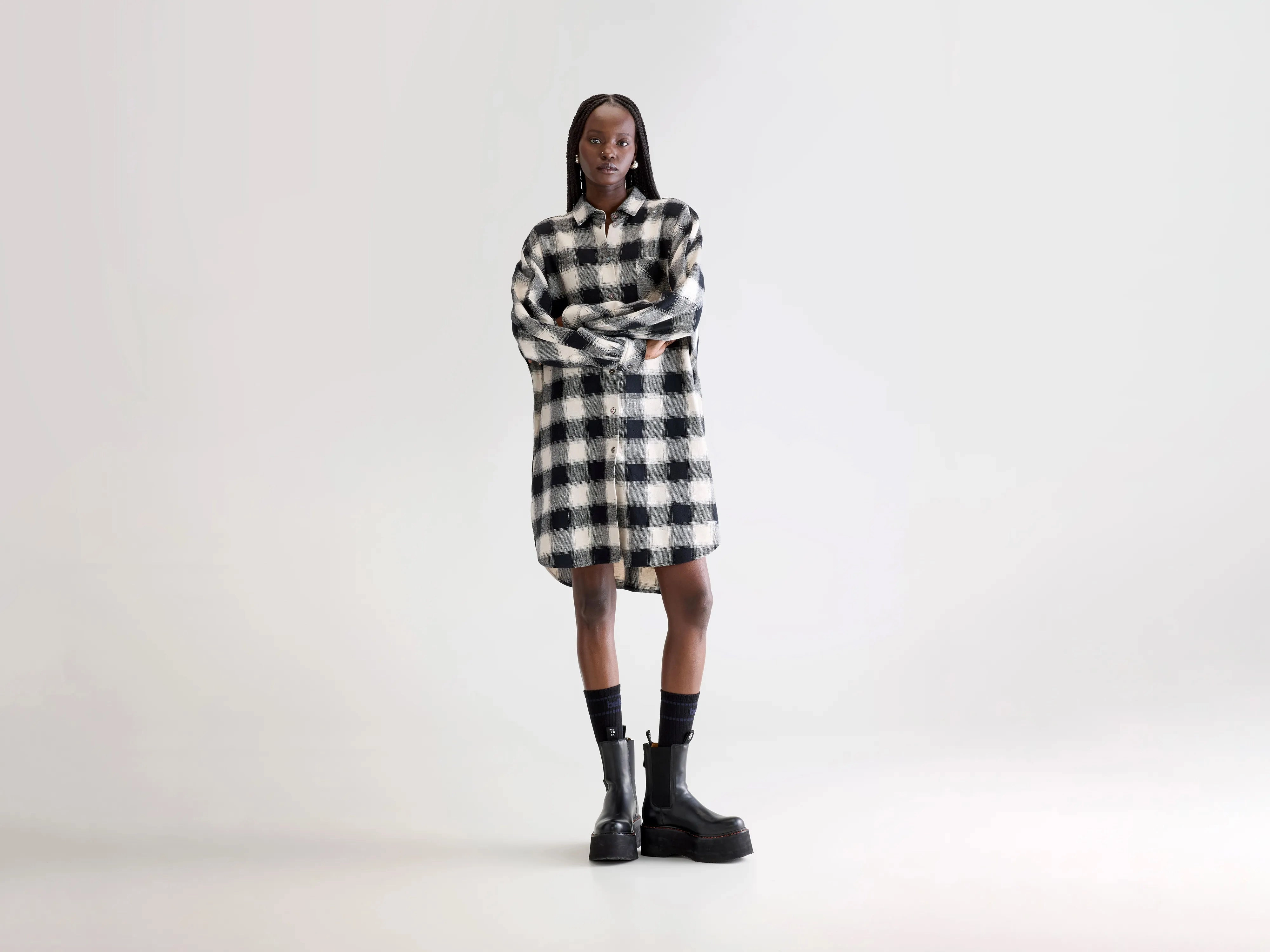 Lounge Moment Janet shirt dress (252 / W / CHECK A)