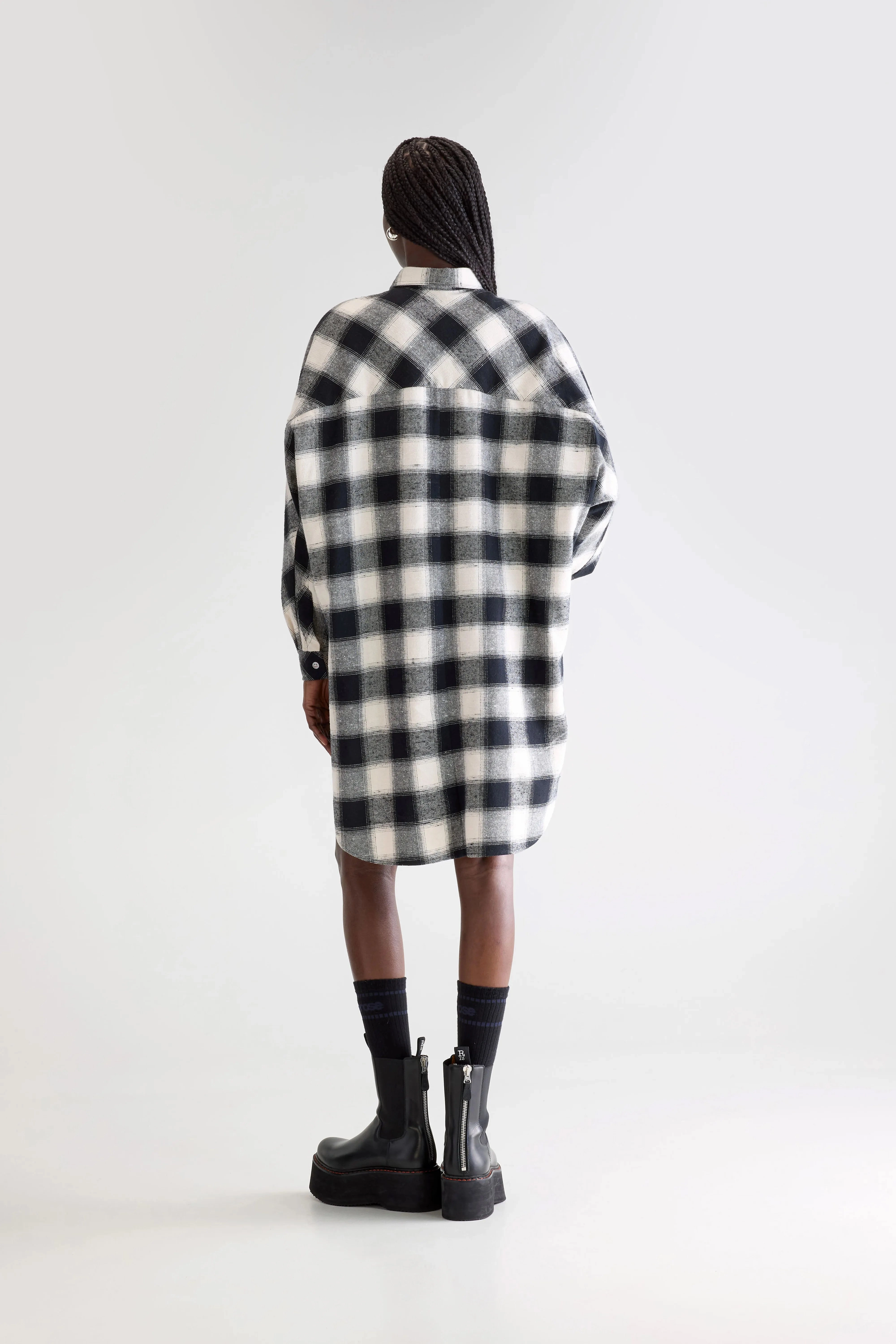 Janet shirt dress (252 / W / CHECK A) Polished and Elegant Lazy Pick