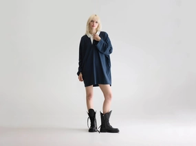 Foogy loose dress (252 / W / AMERICA) Relaxed Layers Comfortable Waistband