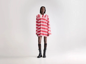 Foogy loose dress (252 / W / STRIPE B) bold appearance Style Moment