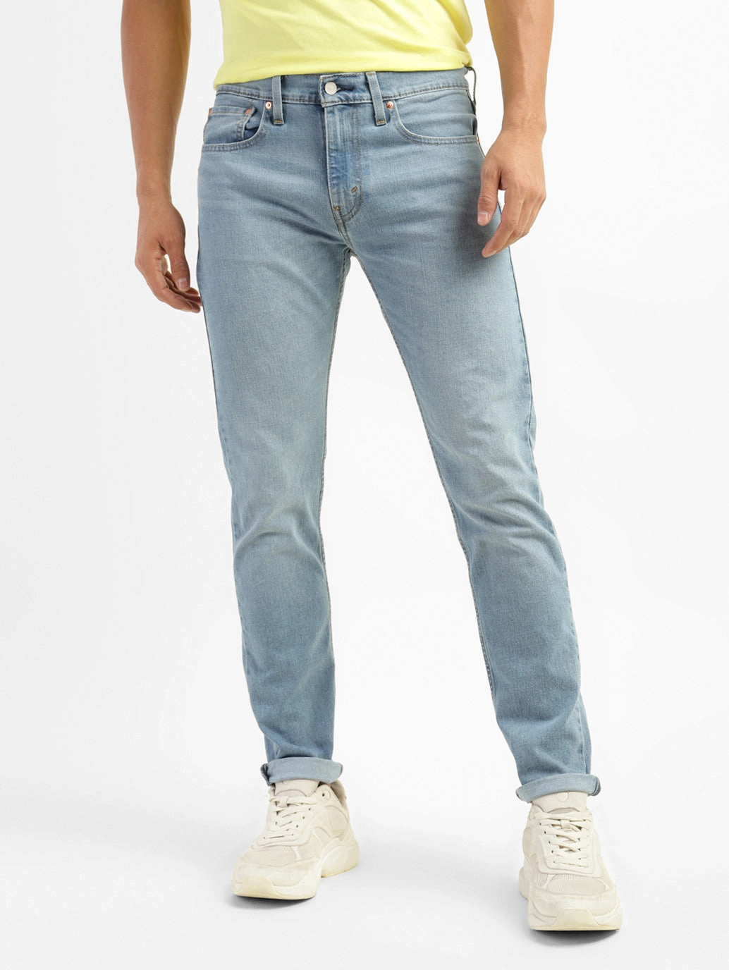 Men's 512 Blue Slim Tapered Fit Mid Rise Jeans Temperature Regulating Fabric Breathable Feel