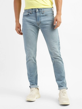 Men's 512 Blue Slim Tapered Fit Mid Rise Jeans Solid Choice standard fit