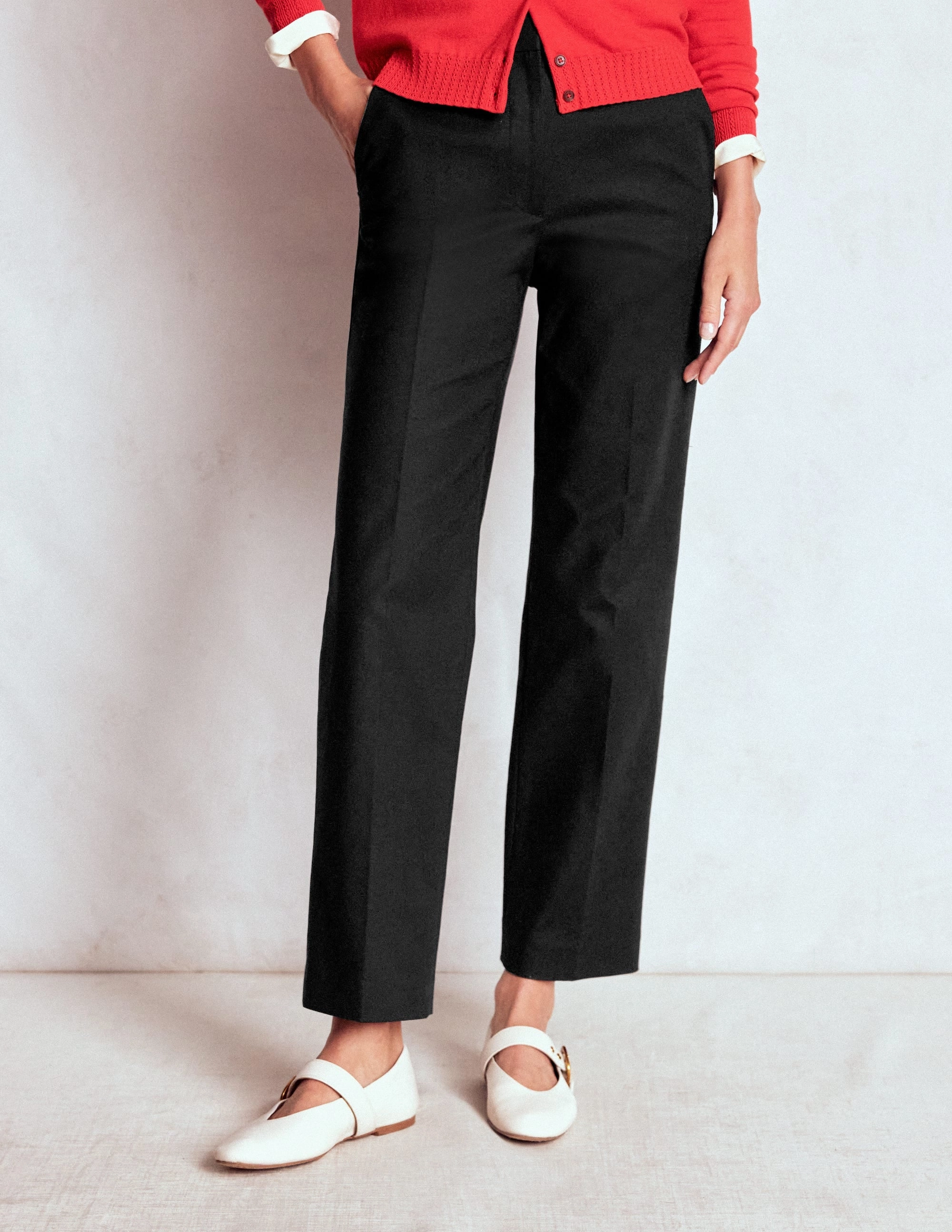 Flex Wear Design AdjustableWaistband Canonbury 7/8 Trousers-Black