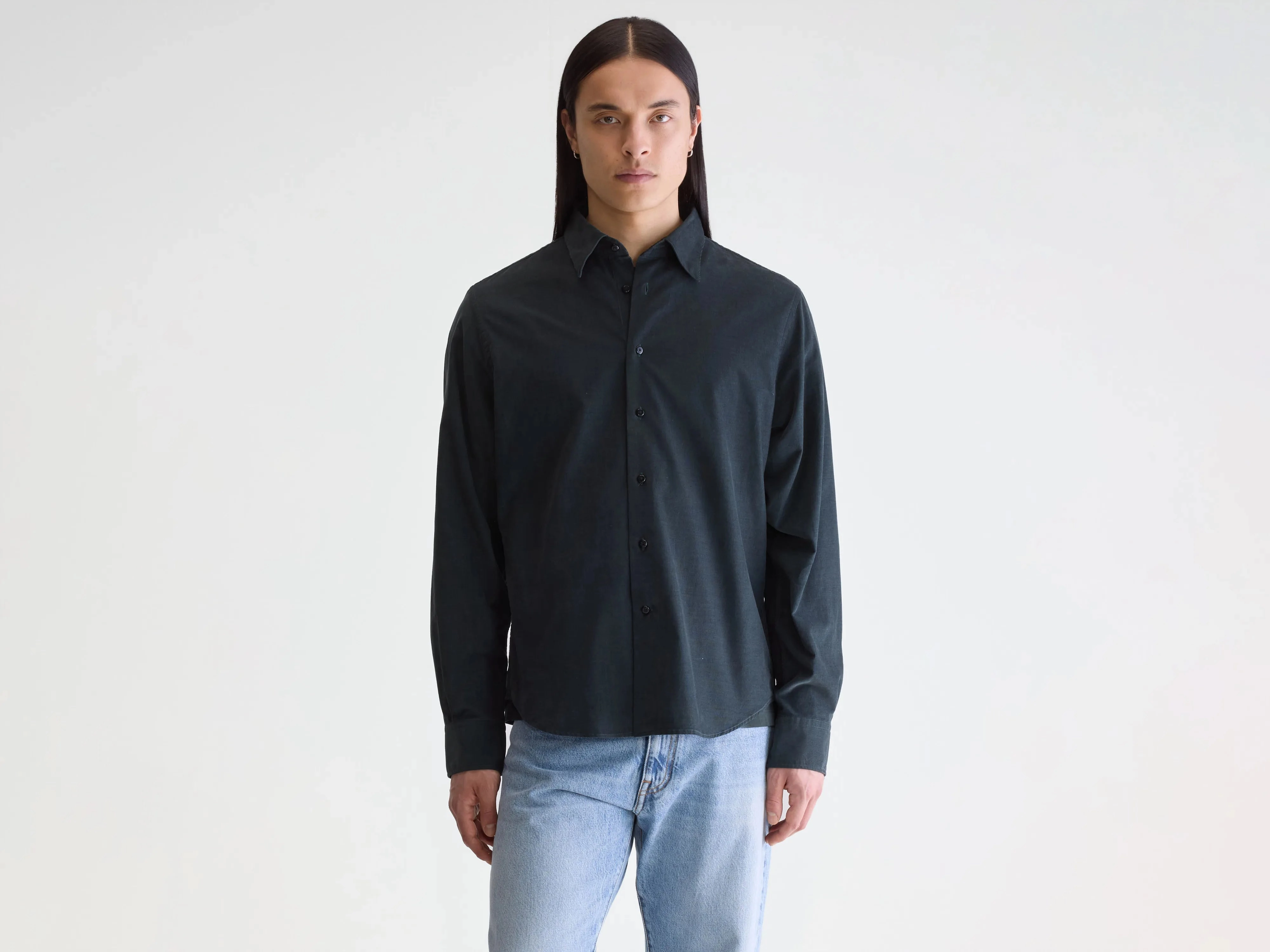 Franklin regular shirt (252 / M / PIRATE) Contrast Stitch birthday celebration