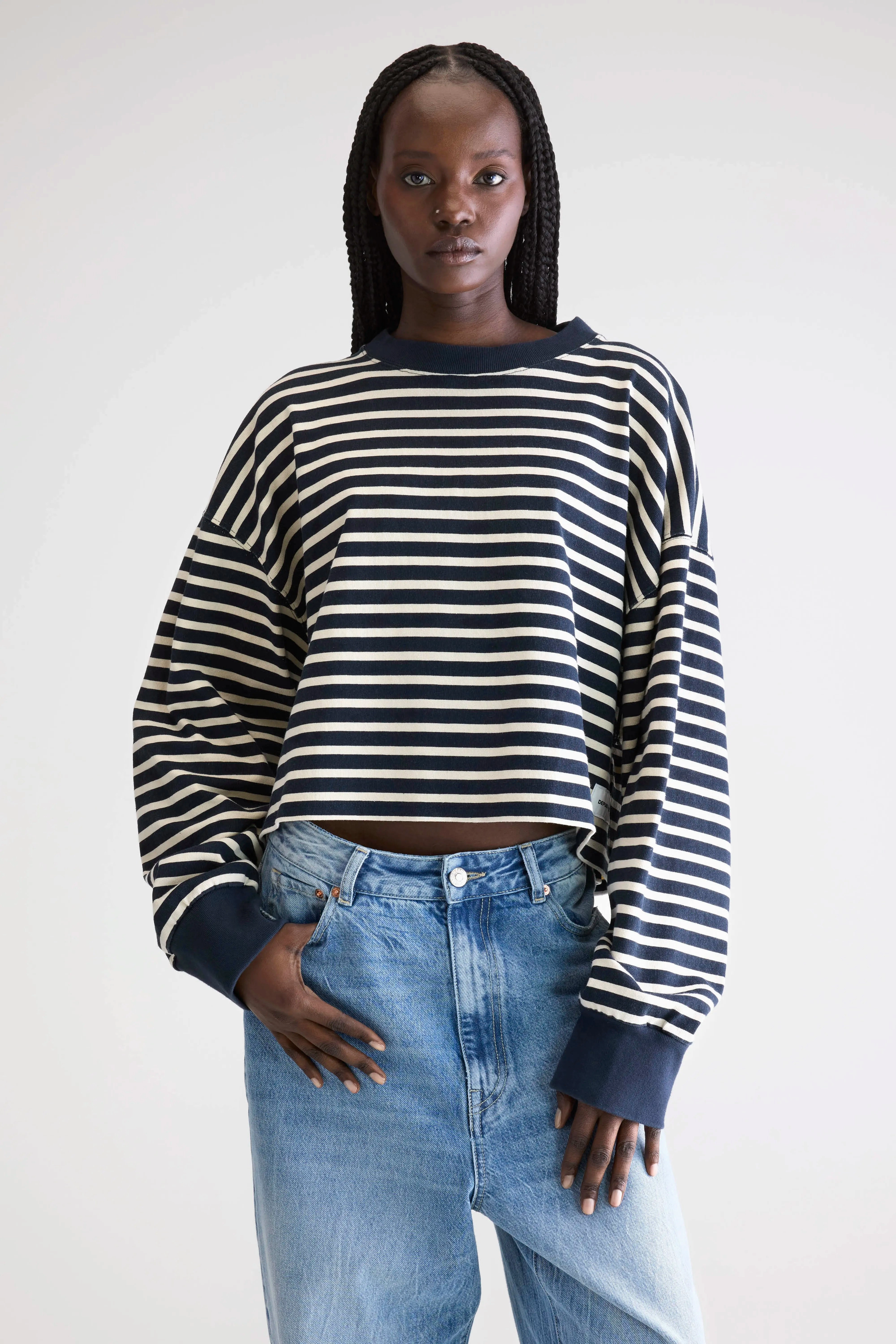 Wind Resistant Fabric Franto long-sleeve t-shirt (252 / W / STRIPE A)
