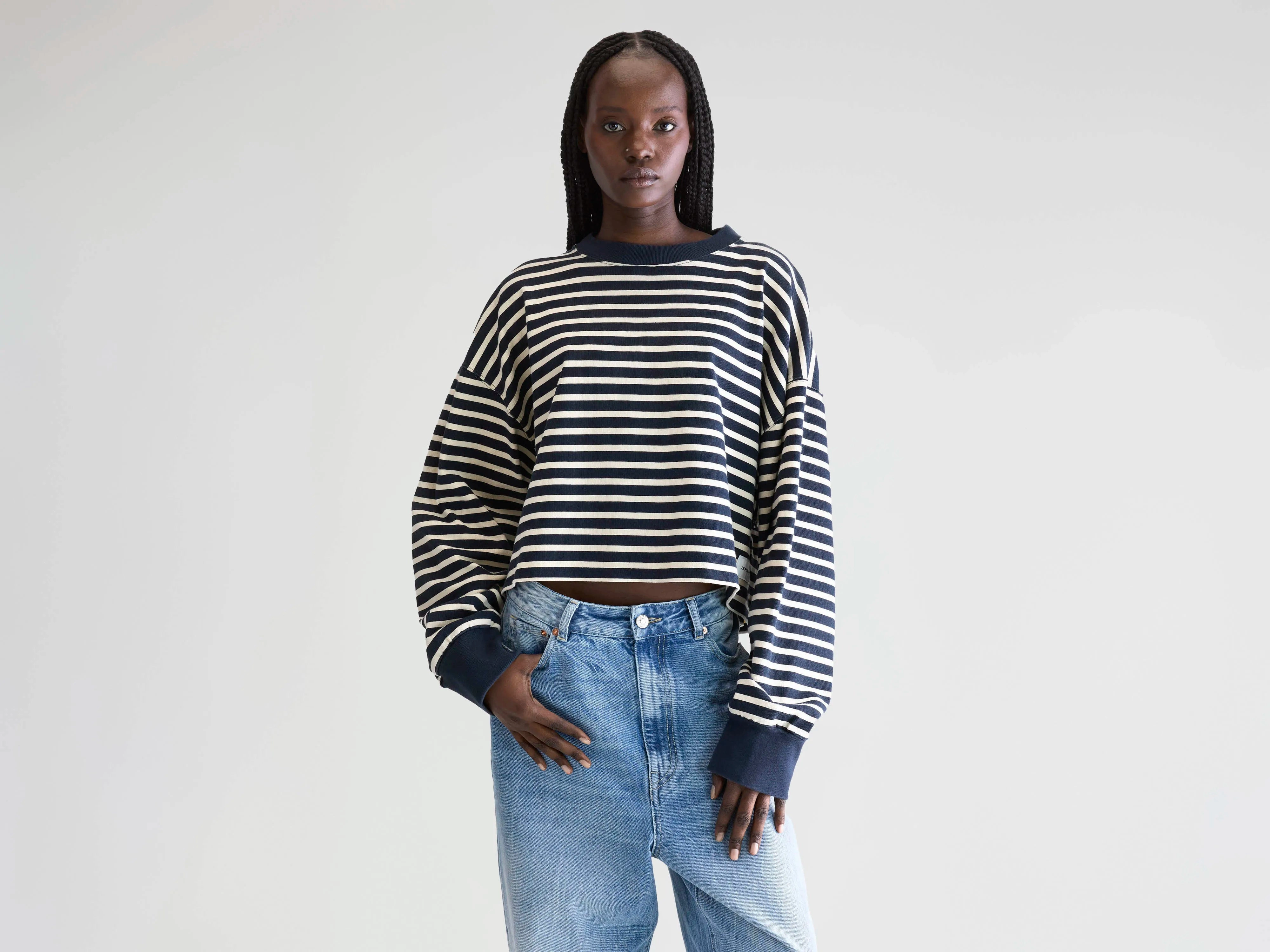 Flatlock Seam Franto long-sleeve t-shirt (252 / W / STRIPE A)