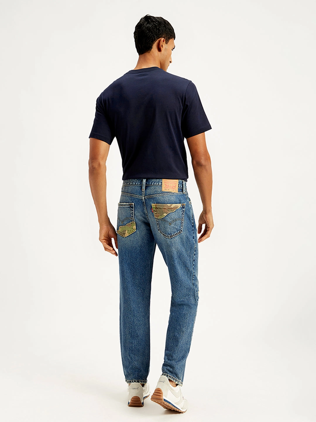 Sandblasted Finish Men's 550'92 Blue Loose Fit Mid Rise Jeans