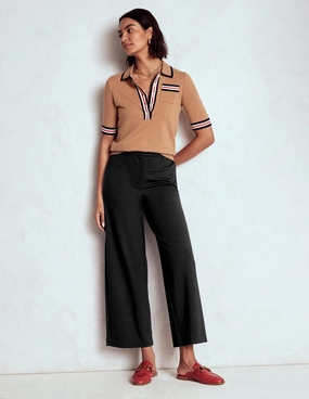 Belgravia Ponte Crop Trousers-BLACK Durable Seams