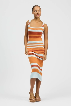 Frenja Dress Ice Blue/Rust/Orange Sporty Look Stylish Look