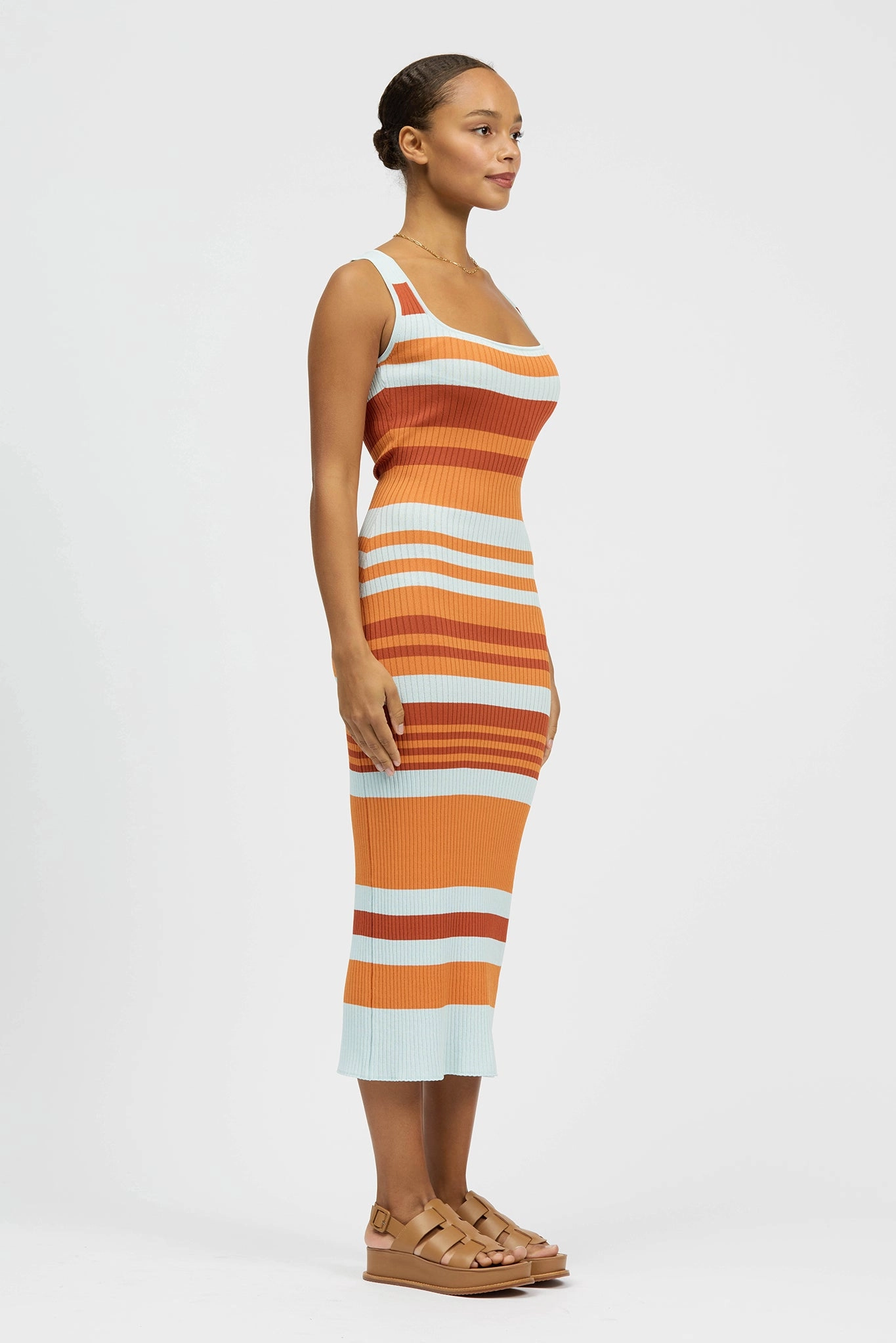 Frenja Dress Ice Blue/Rust/Orange Daily Flex Summer Ease